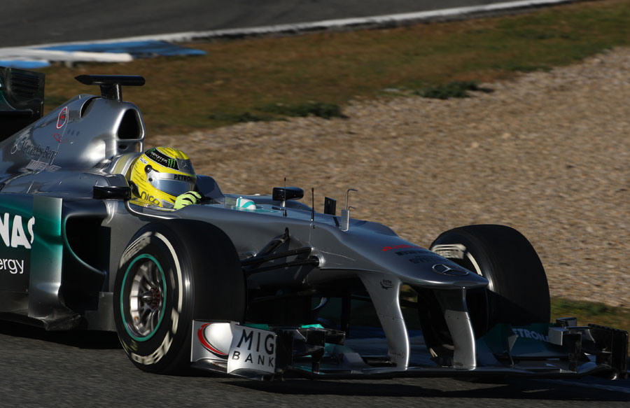 Nico Rosberg on track in last year's W02