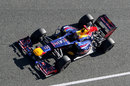 Mark Webber leaves the pit lane in the RB8