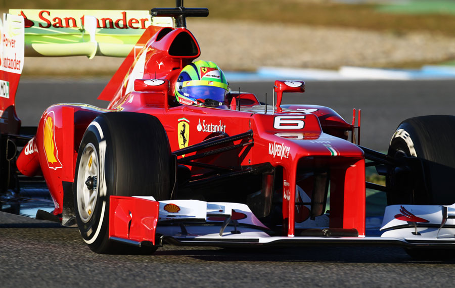 Felipe Massa exits the chicane in the F2012