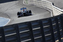 Sergio Perez exits the pit lane