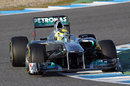 Nico Rosberg attacks the kerbs