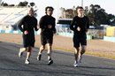 Paul di Resta runs the circuit with his cousins Marino and Dario Franchitti