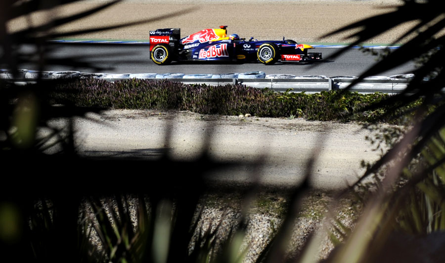 Sebastian Vettel gets some track time in the afternoon following a disrupted morning