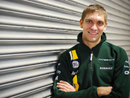 Vitaly Petrov poses in his new team gear
