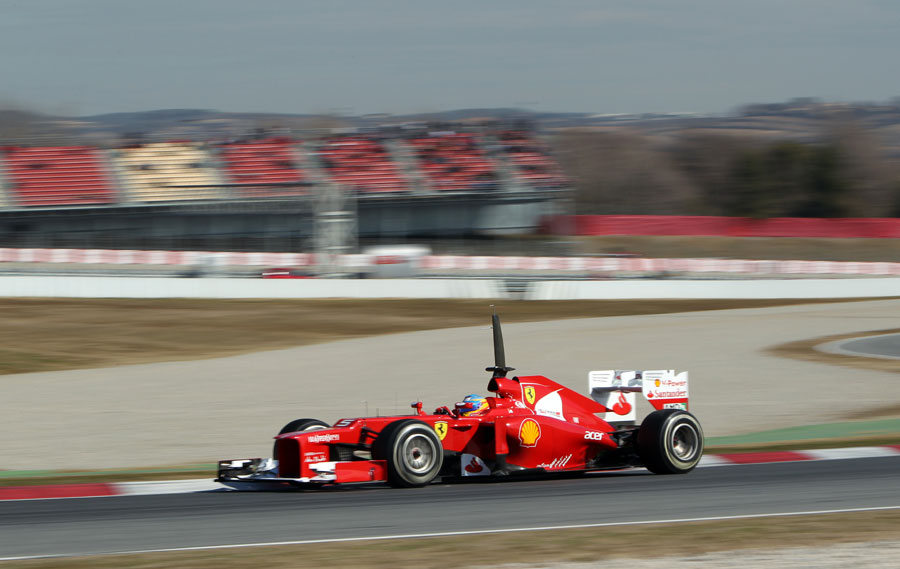 Fernando Alonso at speed in the F2012