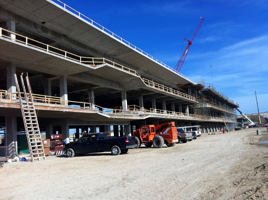 Work continues on the pit building at the Circuit of the Americas