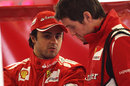Felipe Massa talks to his race engineer Rob Smedley