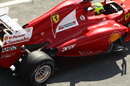 Exhaust detail on the Ferrari F2012 