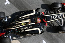 An overhead view of Romain Grosjean's Lotus
