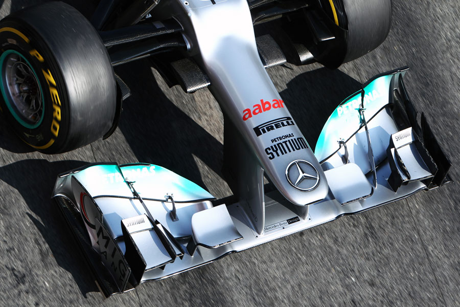The Mercedes W03's nose