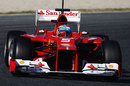 Fernando Alonso on track in the Ferrari