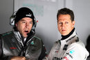 Michael Schumacher with race engineer Jock Clear