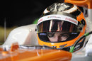 Nico Hulkenberg in the cockpit of the Force India VJM05