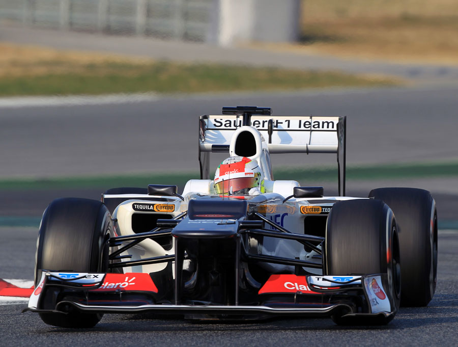 Sergio Perez at the chicane
