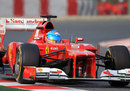 Fernando Alonso on a soft tyre run