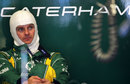 Heikki Kovalainen in the Caterham garage