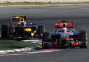 Jenson Button leads Mark Webber on track
