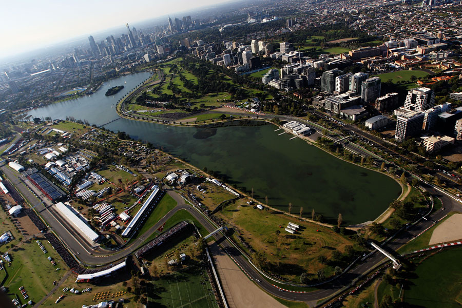 An aerial view of the circuit