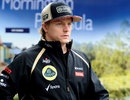 Kimi Raikkonen ahead of his first practice session as a Lotus driver