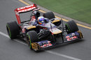 Daniel Ricciardo out on track on the intermediates