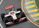 Lewis Hamilton on track in the McLaren MP4-27