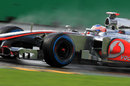 Jenson Button on wet tyres during FP2