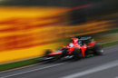 Timo Glock at speed in the new Marussia