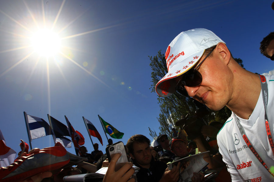 Michael Schumacher meets the fans