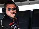 Eric Boullier on the pit wall