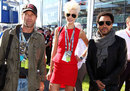 Aaron Eckhart, Kate Peck and Lenny Kravitz on the grid