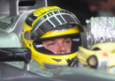 Nico Rosberg waits to go out on track