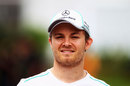 Nico Rosberg arrives at the circuit