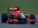 Timo Glock gives the Virgin VR-01 its first run