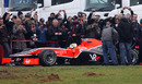 Timo Glock gets ready to shakedown the VR-01 at Silverstone