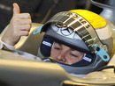 Nico Rosberg gives the thumbs up