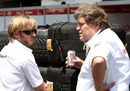 Nick Heidfeld talks with Mercedes competition director Norbert Haug