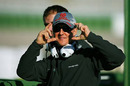 Michael Schumacher enjoying watching from the trackside