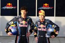 Ready for action - Red Bull's Mark Webber and Sebastian Vettel