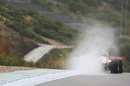 Ferrari pushes ahead with development despite the rain