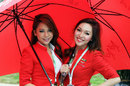 Air Asia stewardesses in the paddock