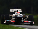 Sergio Perez hunts down Fernando Alonso on intermediate tyres