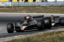 Mario Andretti leads Ronnie Peterson