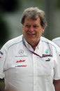 Mercedes head of motorsport Norbert Haug in the paddock on Thursday