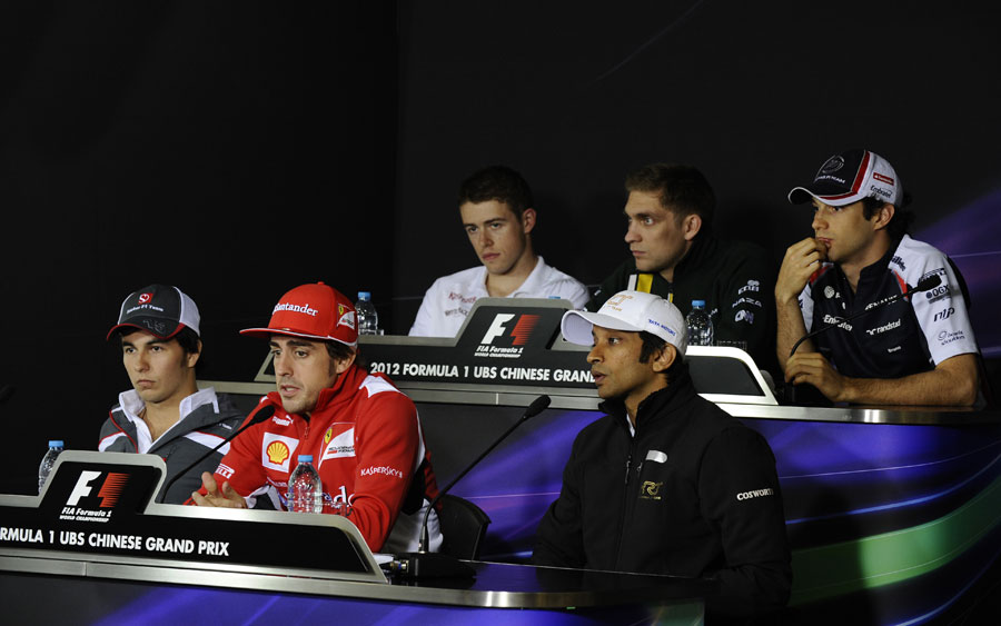 The drivers in the Thursday press conference
