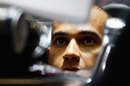 Lewis Hamilton in the cockpit of his McLaren