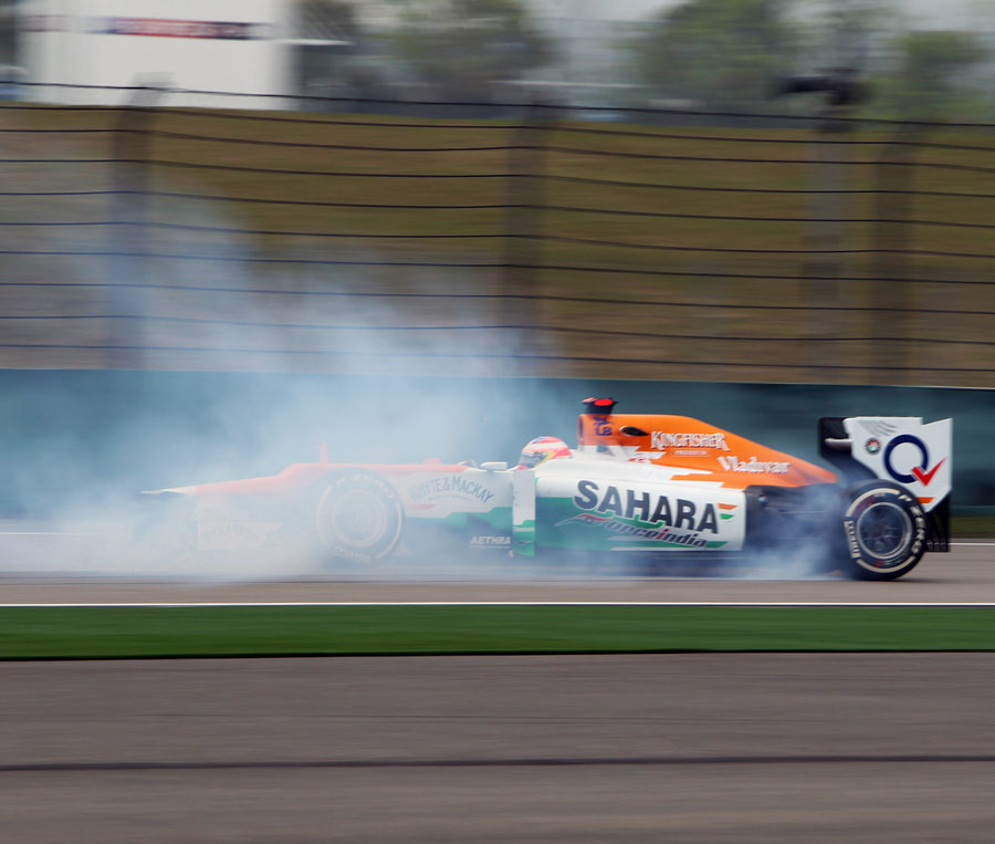 Paul di Resta spins in his Force India