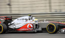 Lewis Hamilton on a soft tyre run in the McLaren MP4-27