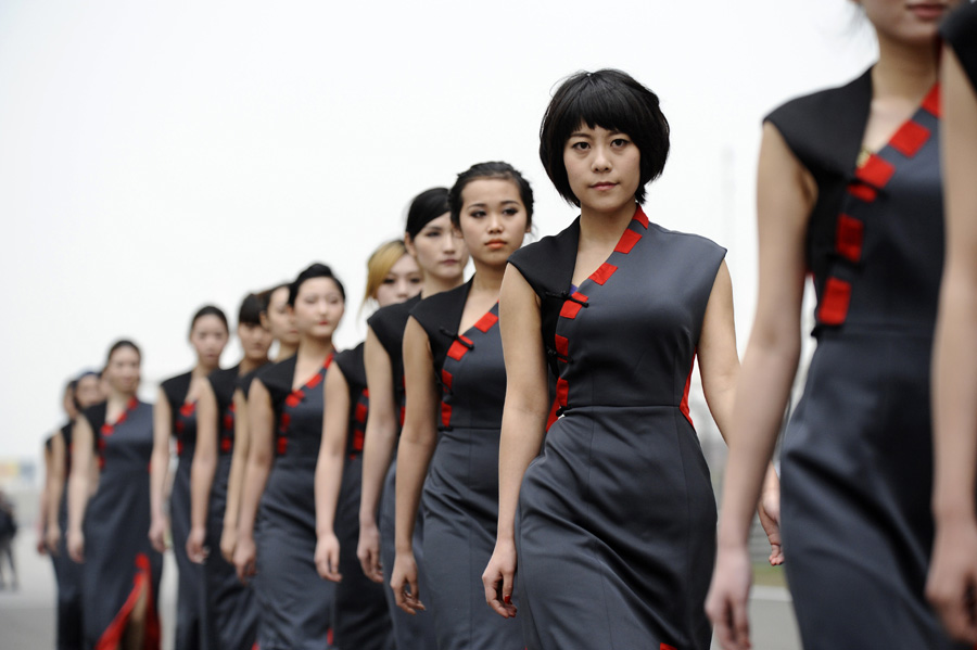 Grid girls at the Chinese Grand Prix