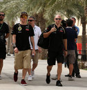 Kimi Raikkonen arrives in the paddock