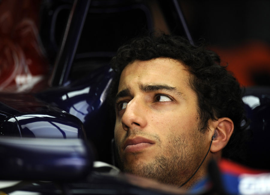 Daniel Ricciardo waits to head out on track in the Toro Rosso